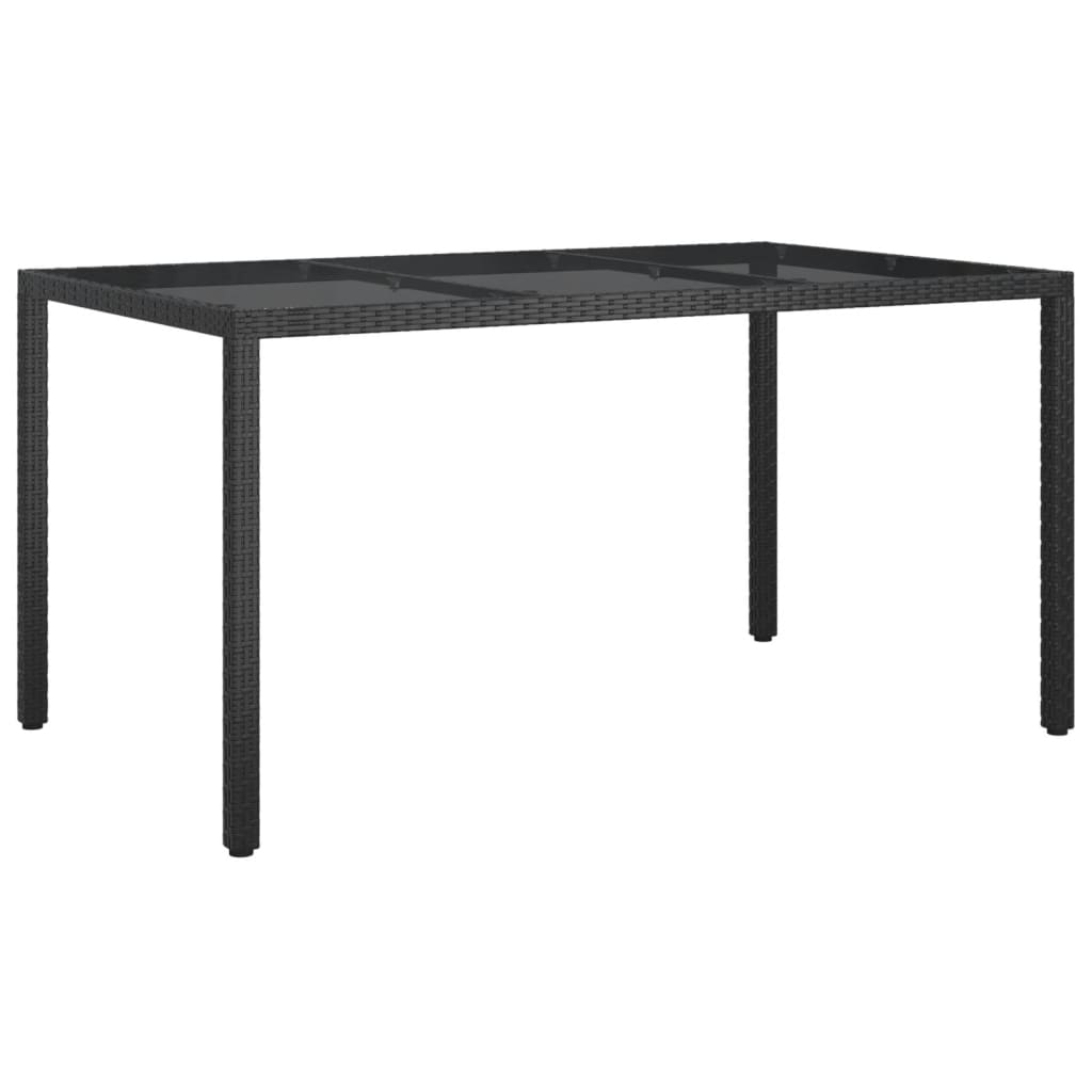 Set Mobilier De Grădină Cu Perne, 5 Piese, Negru, Poliratan