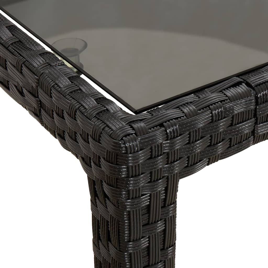 Set Mobilier De Grădină Cu Perne, 5 Piese, Negru, Poliratan