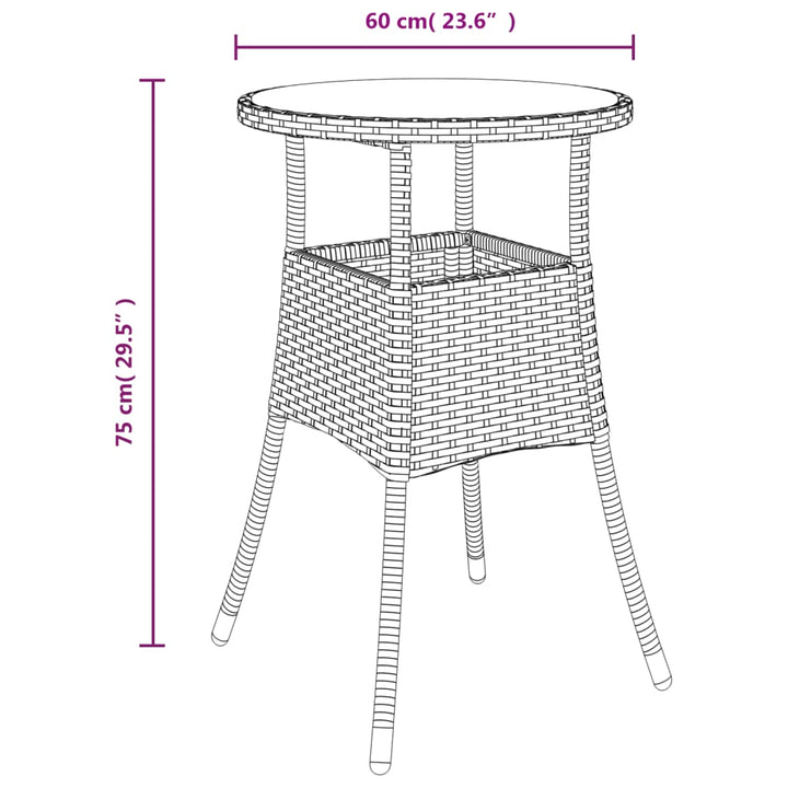 Set Bistro De Grădină, 5 Piese, Cu Perne, Maro, Poliratan