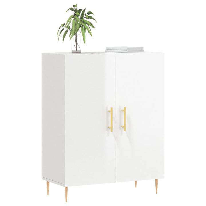 Dulap, Alb Extralucios, 69,5X34X90 Cm, Lemn Compozit