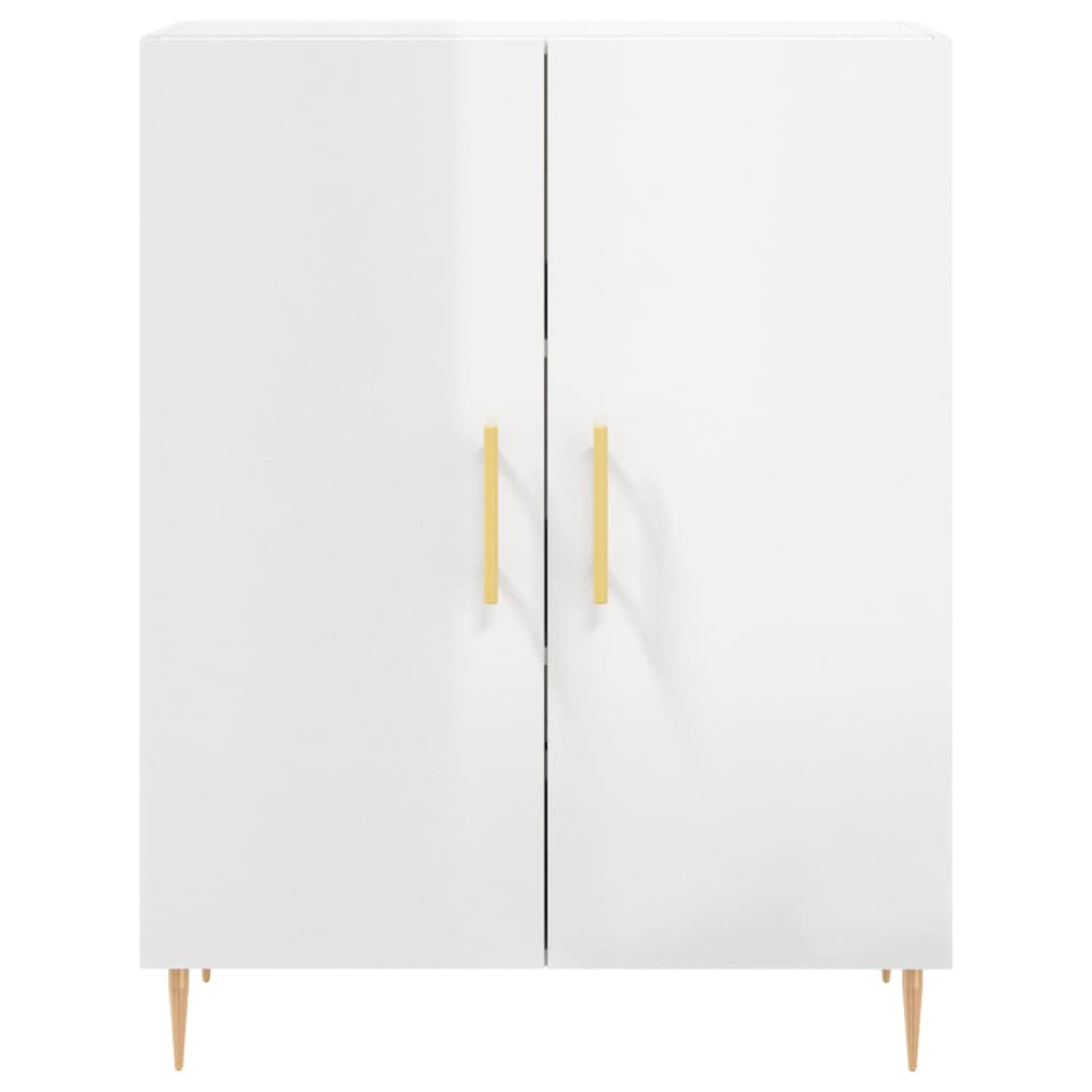 Dulap, Alb Extralucios, 69,5X34X90 Cm, Lemn Compozit