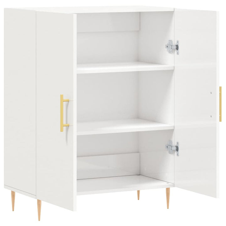 Dulap, Alb Extralucios, 69,5X34X90 Cm, Lemn Compozit