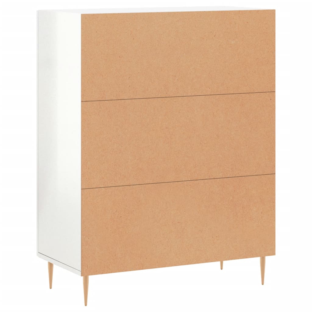Dulap, Alb Extralucios, 69,5X34X90 Cm, Lemn Compozit