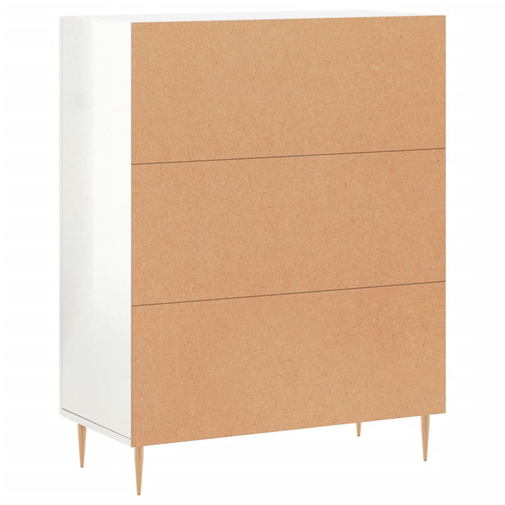 Dulap, Alb Extralucios, 69,5X34X90 Cm, Lemn Compozit