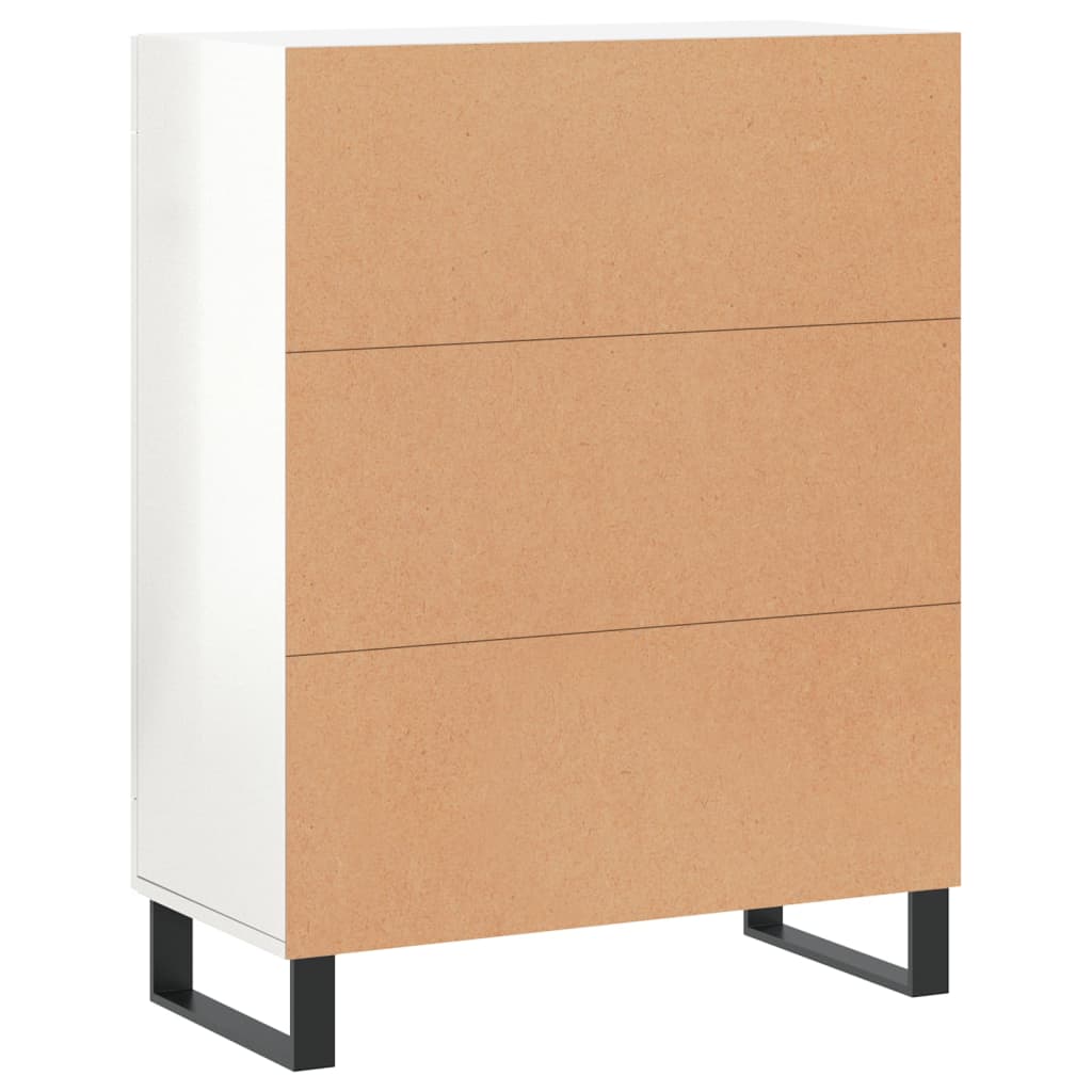 Dulap, Alb Extralucios, 69,5X34X90 Cm, Lemn Compozit