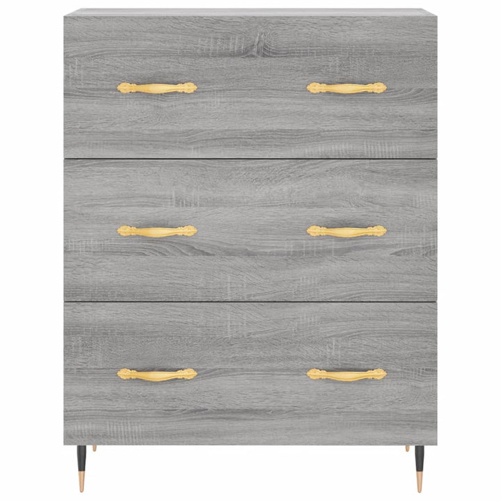 Servantă, Gri Sonoma, 69,5X34X90 Cm, Lemn Compozit