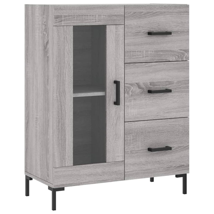 Servantă, Gri Sonoma, 69,5X34X90 Cm, Lemn Compozit