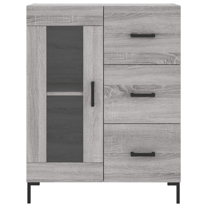 Servantă, Gri Sonoma, 69,5X34X90 Cm, Lemn Compozit