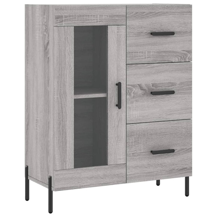 Servantă, Gri Sonoma, 69,5X34X90 Cm, Lemn Compozit