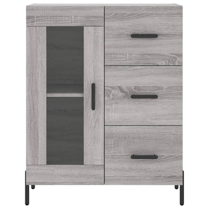 Servantă, Gri Sonoma, 69,5X34X90 Cm, Lemn Compozit