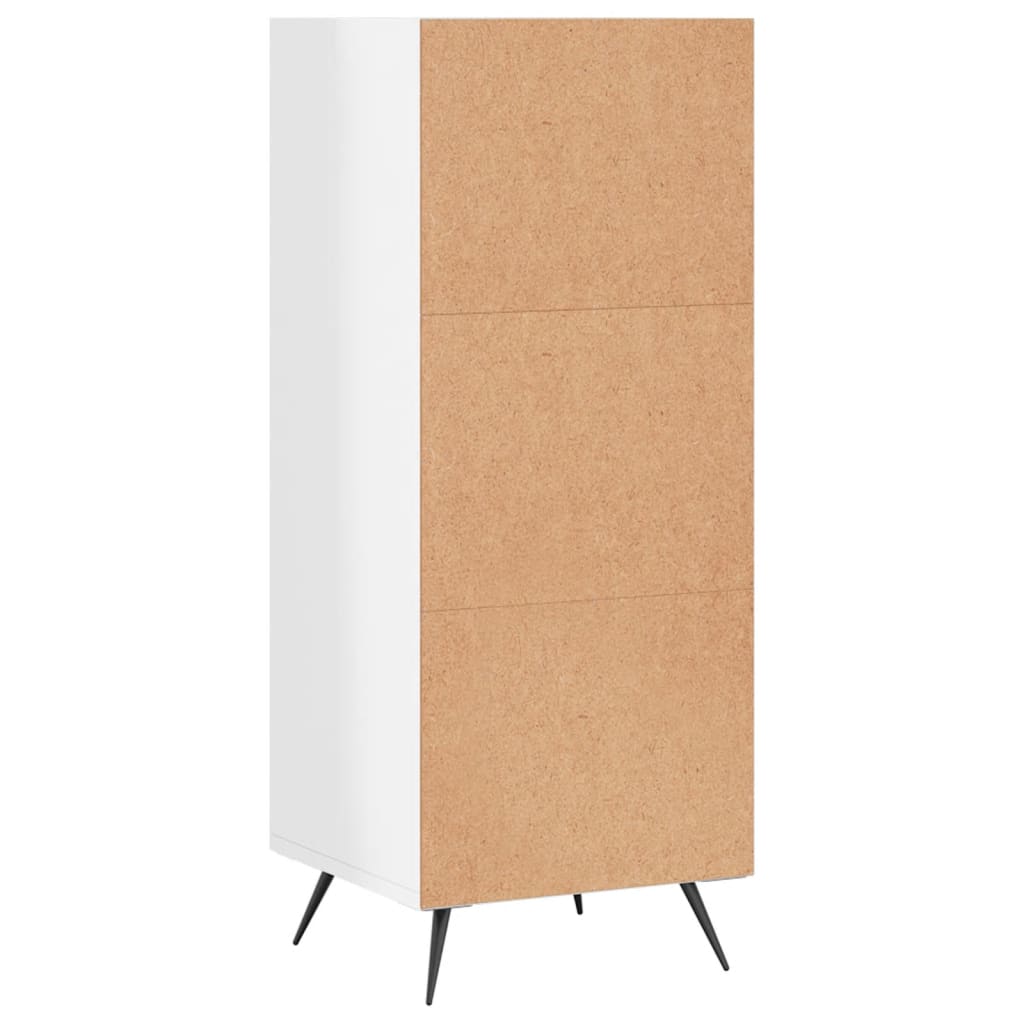 Dulap Cu Rafturi, Alb Extralucios, 34,5X32,5X90Cm Lemn Compozit