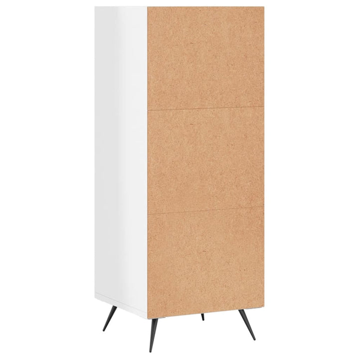 Dulap Cu Rafturi, Alb Extralucios, 34,5X32,5X90Cm Lemn Compozit