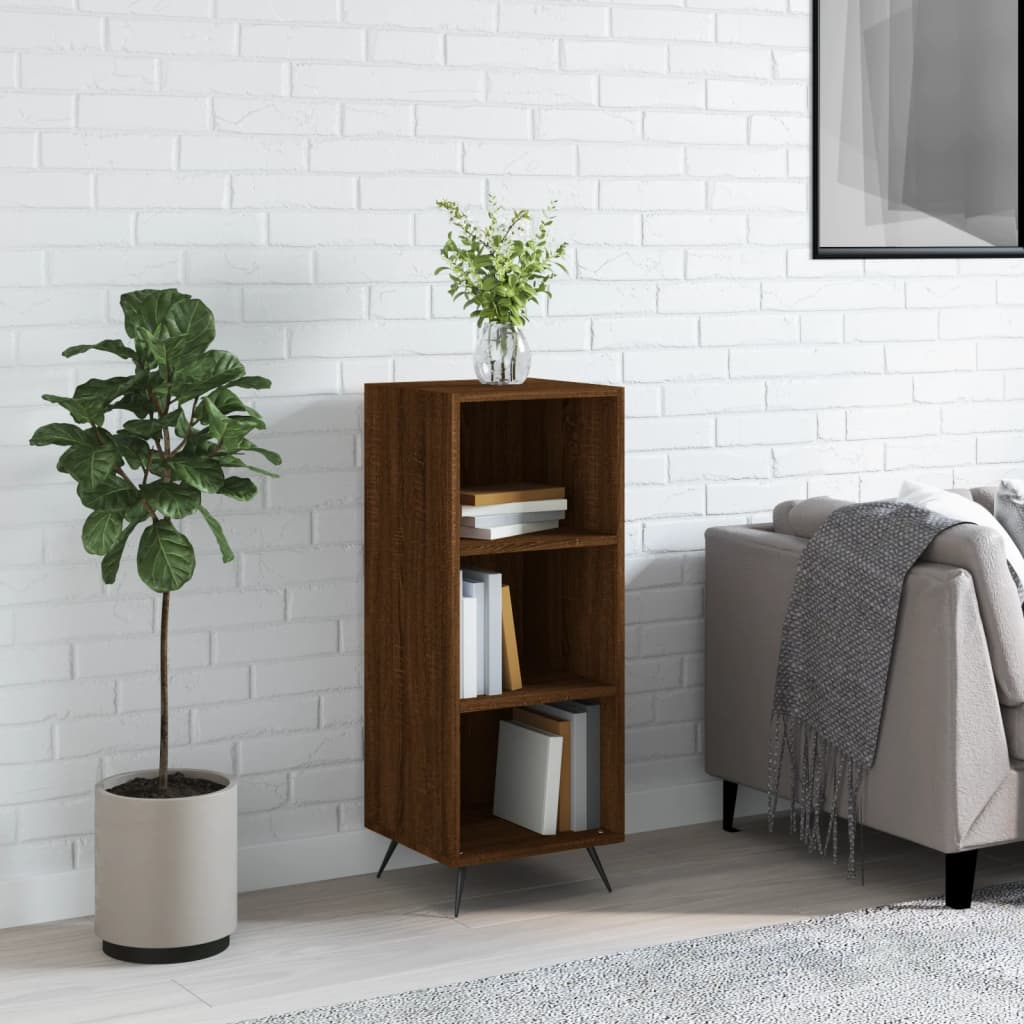 Dulap Cu Rafturi, Alb Extralucios, 34,5X32,5X90Cm Lemn Compozit
