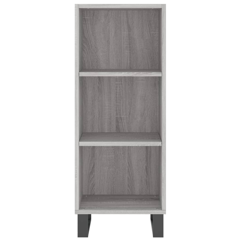 Servantă, Gri Sonoma, 34,5X32,5X90 Cm, Lemn Compozit