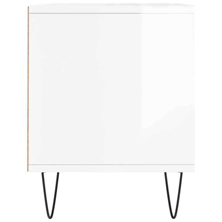 Comodă Tv, Alb Extralucios, 100X34,5X44,5 Cm, Lemn Prelucrat