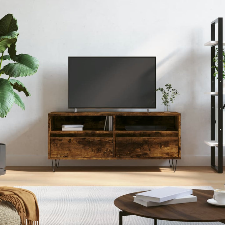 Comodă Tv, Alb Extralucios, 100X34,5X44,5 Cm, Lemn Prelucrat