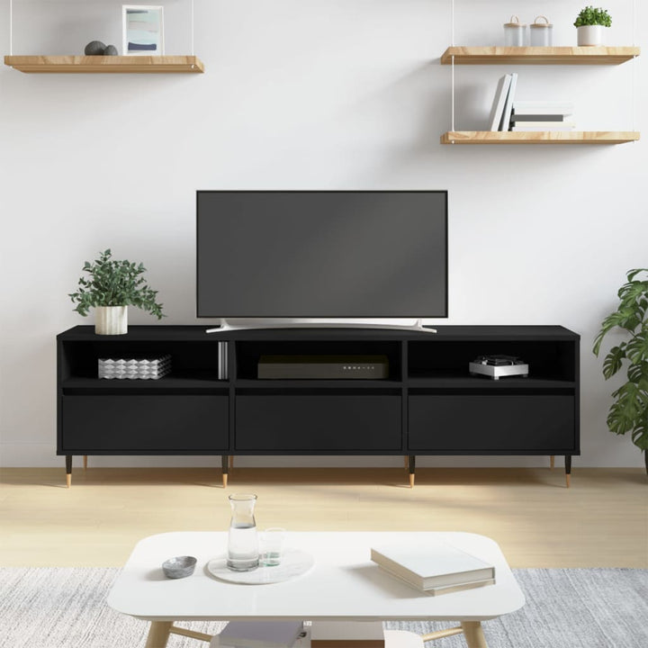 Comodă Tv, Alb Extralucios, 150X30X44,5 Cm, Lemn Prelucrat