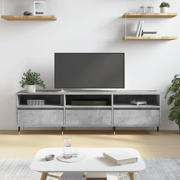 Comodă Tv, Alb Extralucios, 150X30X44,5 Cm, Lemn Prelucrat
