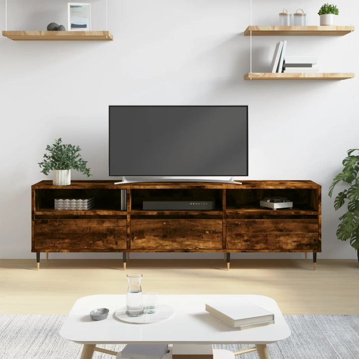 Comodă Tv, Alb Extralucios, 150X30X44,5 Cm, Lemn Prelucrat