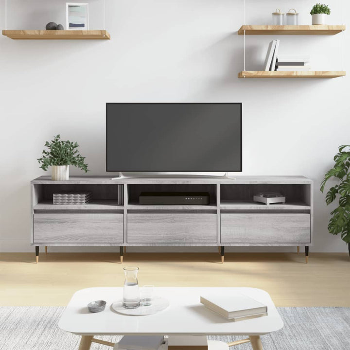 Comodă Tv, Alb Extralucios, 150X30X44,5 Cm, Lemn Prelucrat