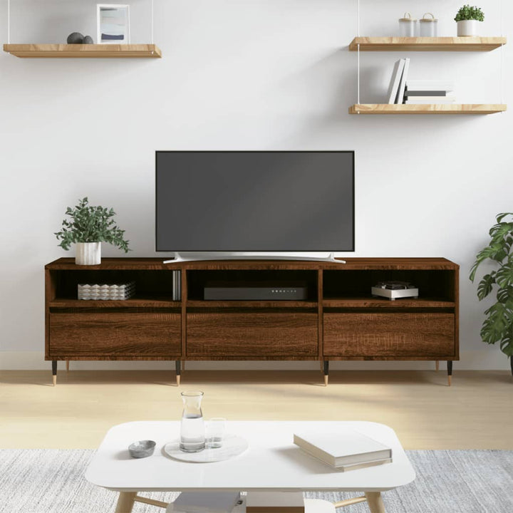 Comodă Tv, Alb Extralucios, 150X30X44,5 Cm, Lemn Prelucrat