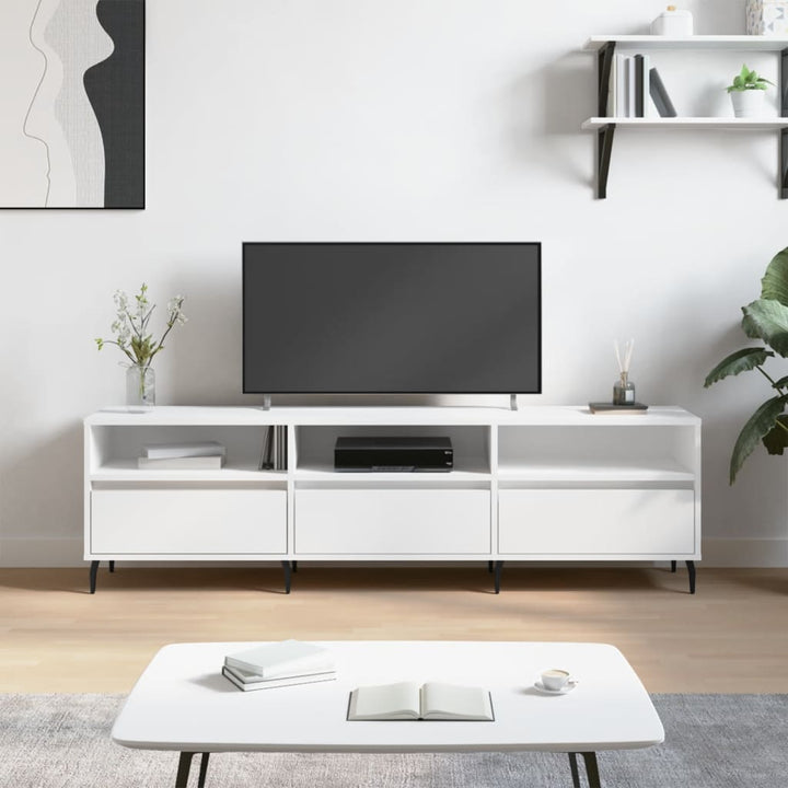 Comodă Tv, Gri Sonoma, 150X30X44,5 Cm, Lemn Prelucrat