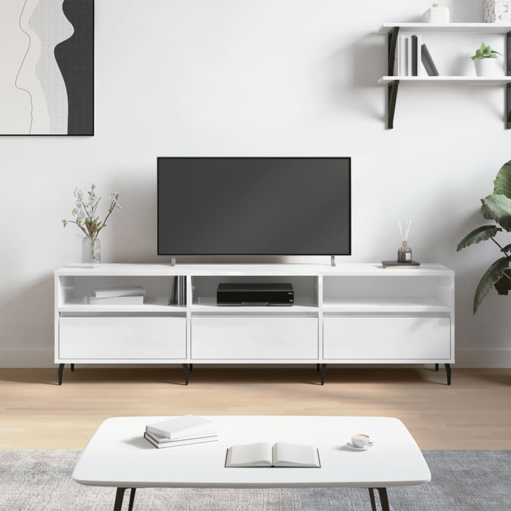 Comodă Tv, Gri Sonoma, 150X30X44,5 Cm, Lemn Prelucrat