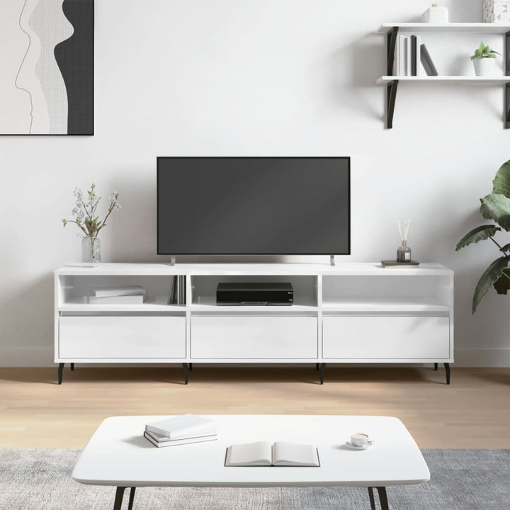 Comodă Tv, Gri Sonoma, 150X30X44,5 Cm, Lemn Prelucrat