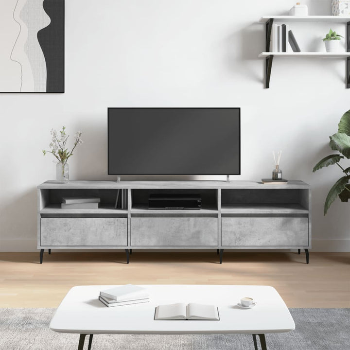 Comodă Tv, Gri Sonoma, 150X30X44,5 Cm, Lemn Prelucrat