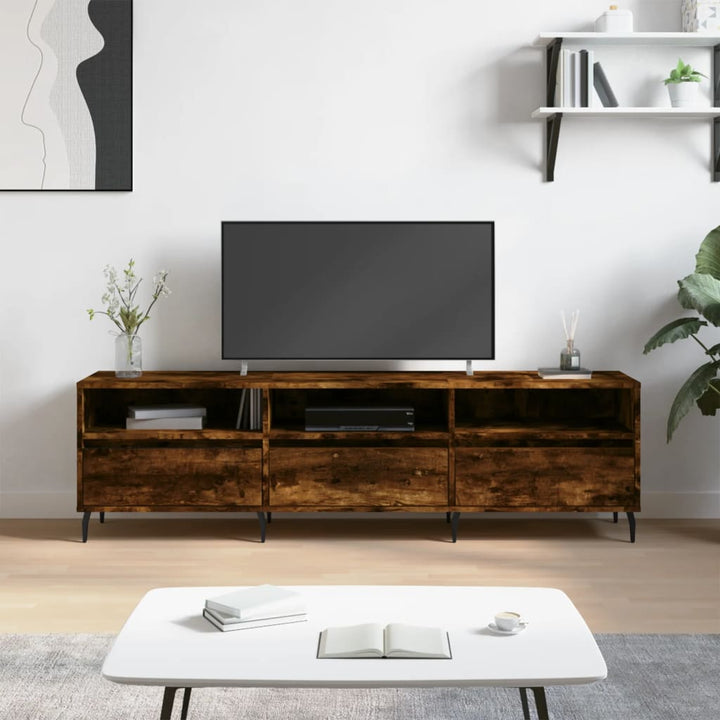 Comodă Tv, Gri Sonoma, 150X30X44,5 Cm, Lemn Prelucrat