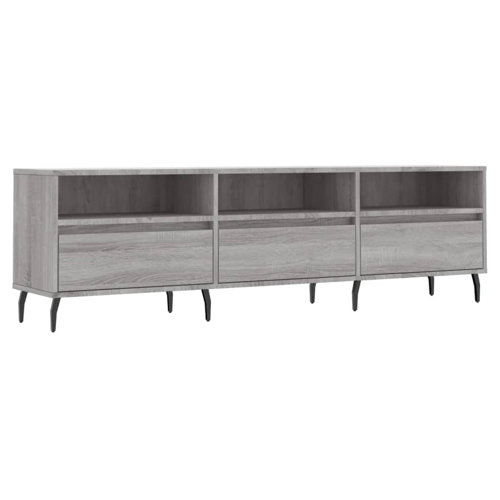 Comodă Tv, Gri Sonoma, 150X30X44,5 Cm, Lemn Prelucrat