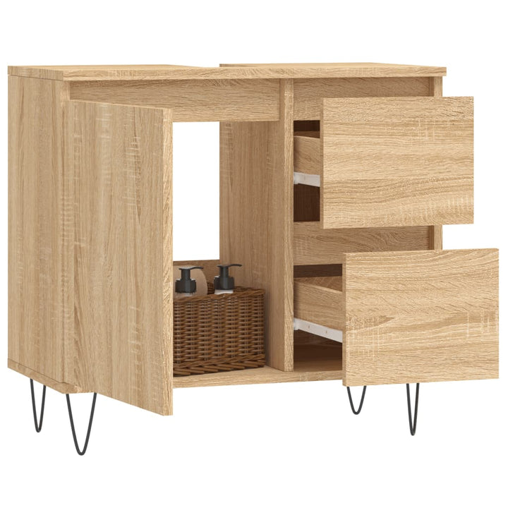 Dulap De Baie, Stejar Sonoma, 65X33X60 Cm, Lemn Prelucrat