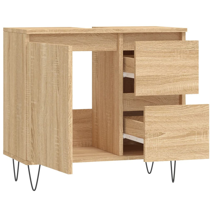 Dulap De Baie, Stejar Sonoma, 65X33X60 Cm, Lemn Prelucrat