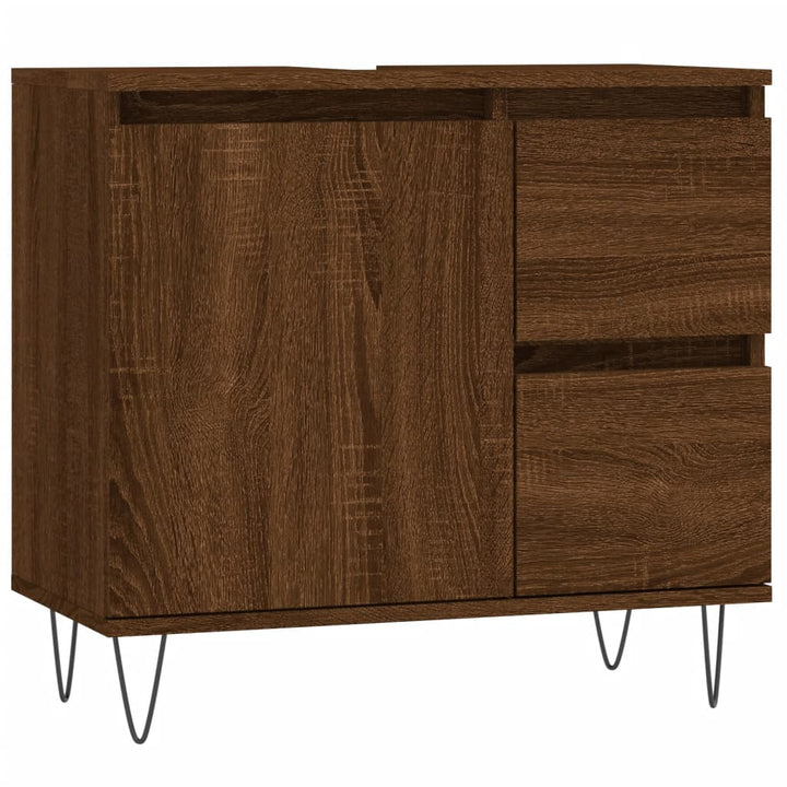 Dulap De Baie, Stejar Maro, 65X33X60 Cm, Lemn Prelucrat