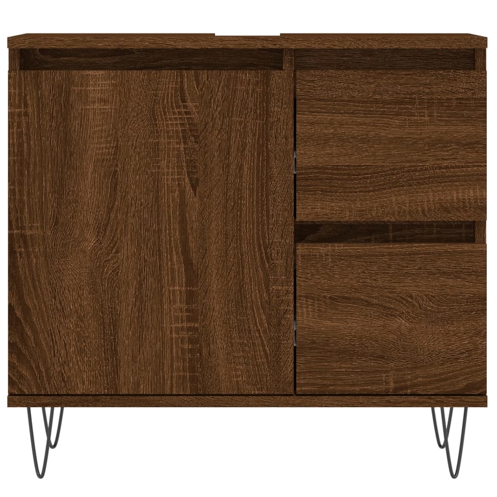 Dulap De Baie, Stejar Maro, 65X33X60 Cm, Lemn Prelucrat