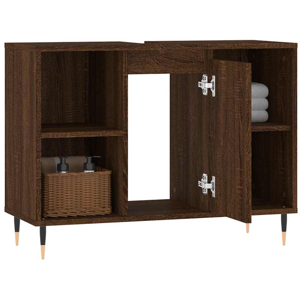 Dulap Pentru Baie, Stejar Maro, 80X33X60 Cm, Lemn Compozit