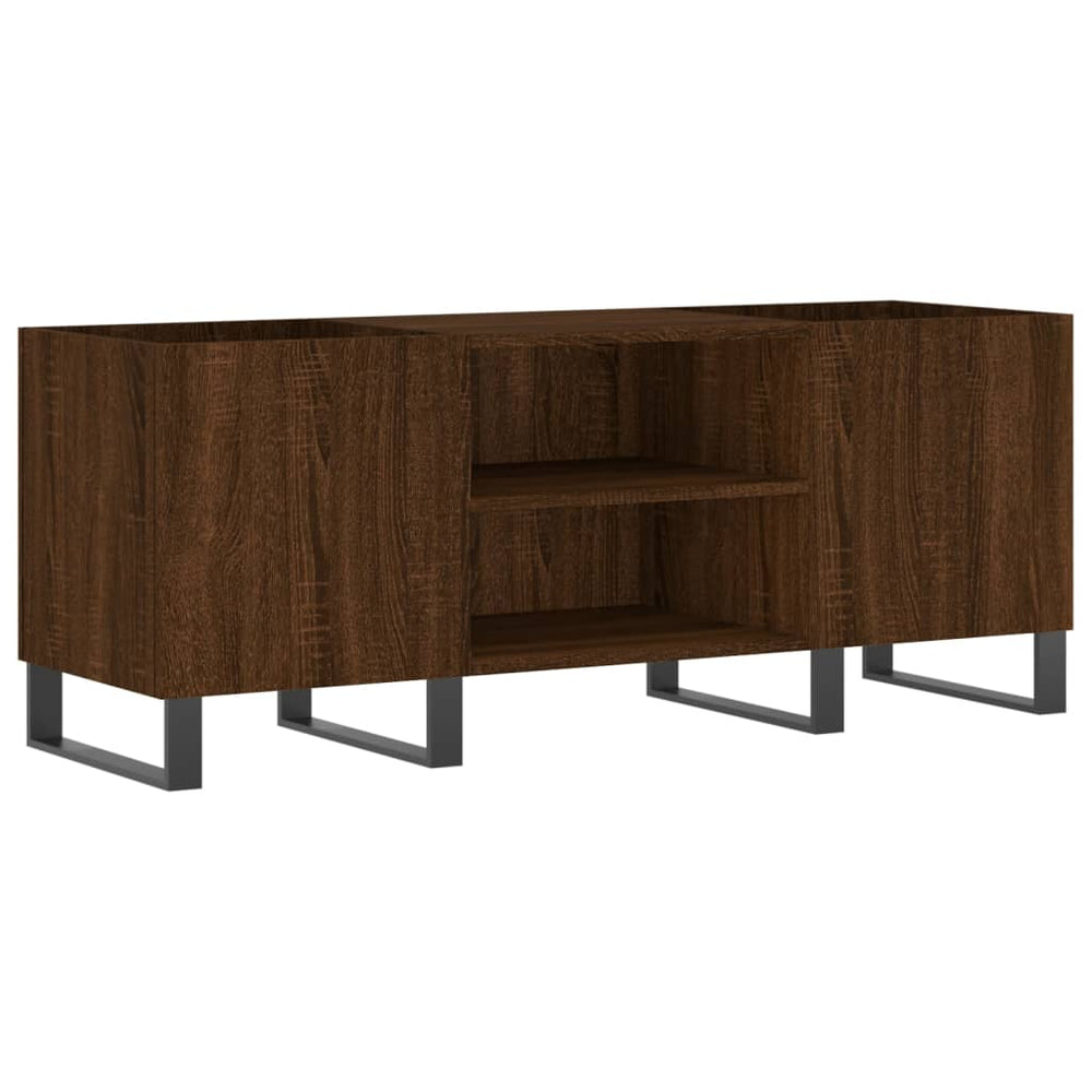 Dulap Pentru Discuri Stejar Maro, 121X38X48 Cm, Lemn Prelucrat