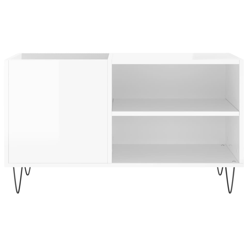 Dulapuri Pentru Discuri Alb Lucios 85X38X48 Cm Lemn Prelucrat