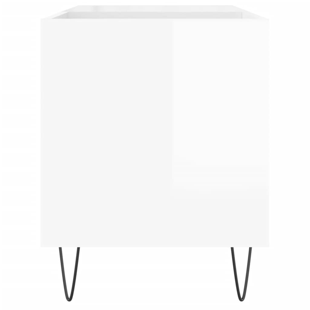 Dulapuri Pentru Discuri Alb Lucios 85X38X48 Cm Lemn Prelucrat