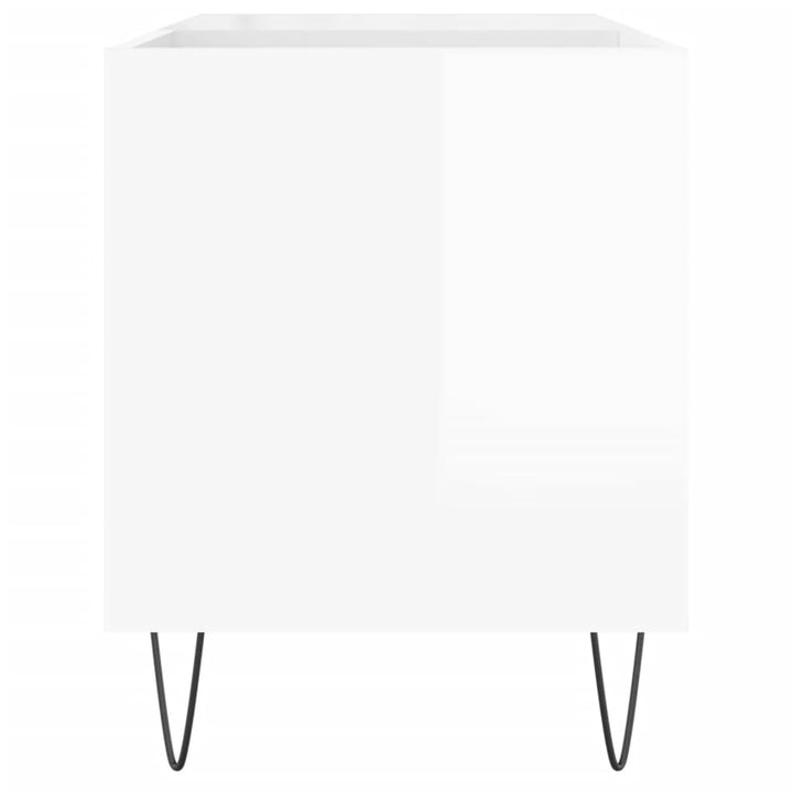 Dulapuri Pentru Discuri Alb Lucios 85X38X48 Cm Lemn Prelucrat