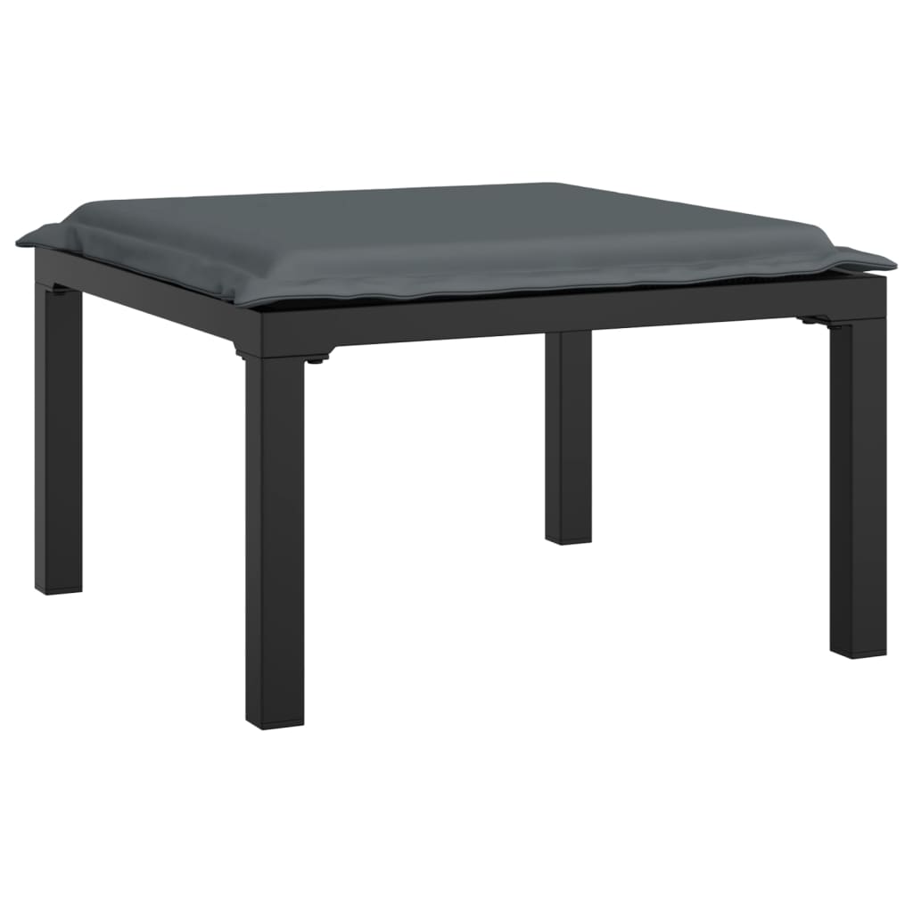 Set Mobilier De Grădină, 6 Piese, Negru Și Gri, Poliratan
