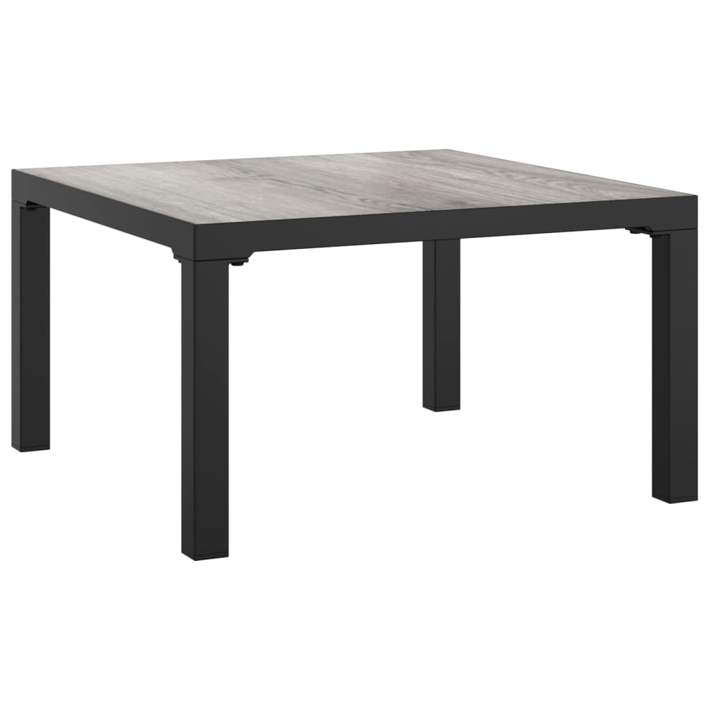 Set Mobilier De Grădină, 6 Piese, Negru Și Gri, Poliratan