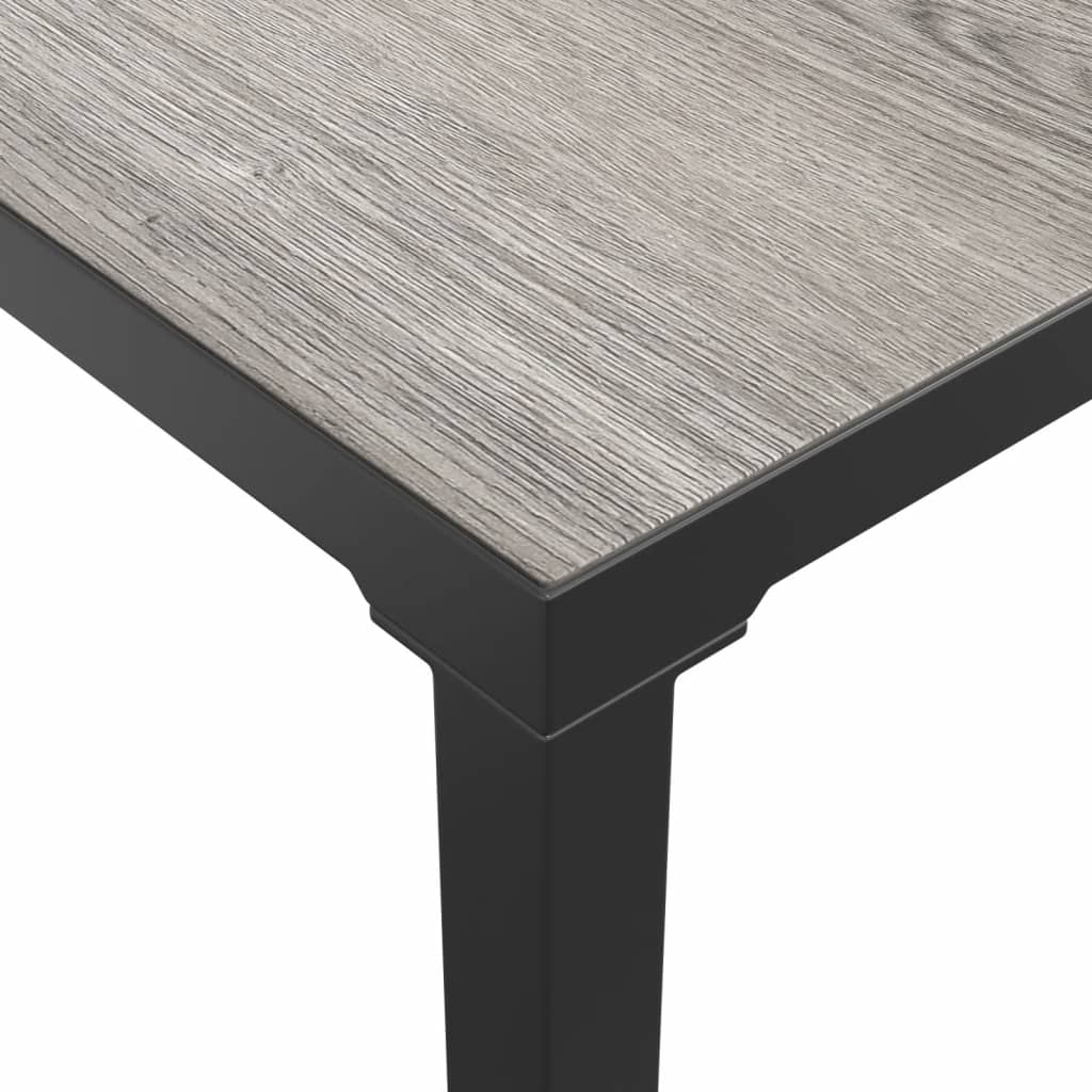 Set Mobilier De Grădină, 6 Piese, Negru Și Gri, Poliratan