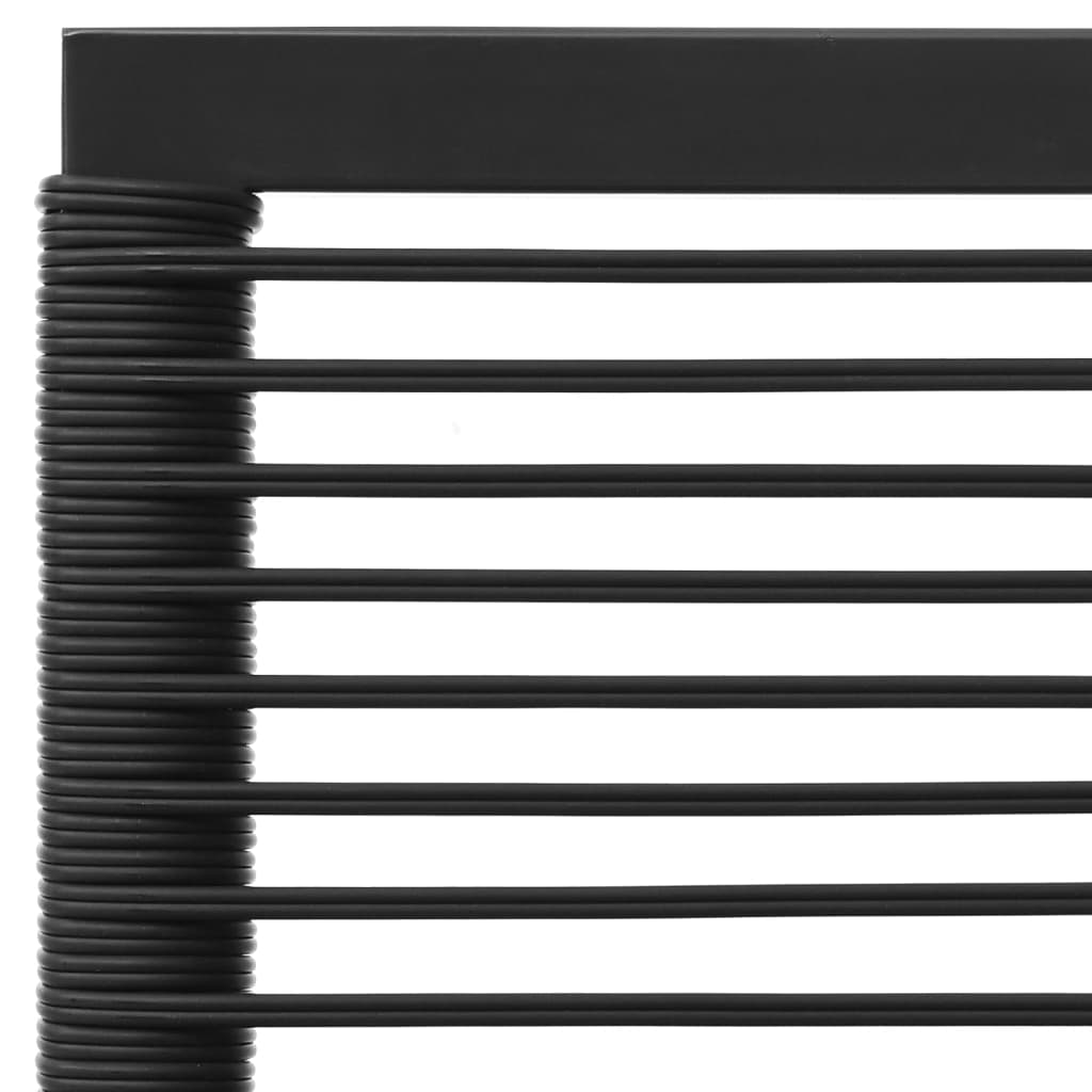 Set Mobilier De Grădină, 5 Piese, Negru/Gri, Poliratan