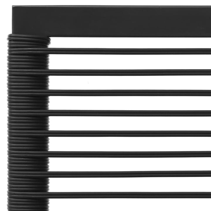 Set Mobilier De Grădină, 5 Piese, Negru/Gri, Poliratan