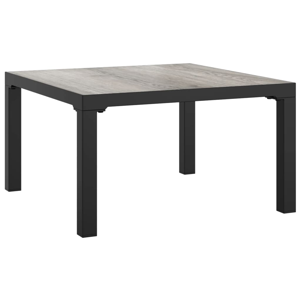 Set Mobilier De Grădină, 7 Piese, Negru Și Gri, Poliratan
