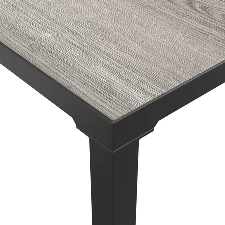 Set Mobilier De Grădină, 7 Piese, Negru Și Gri, Poliratan