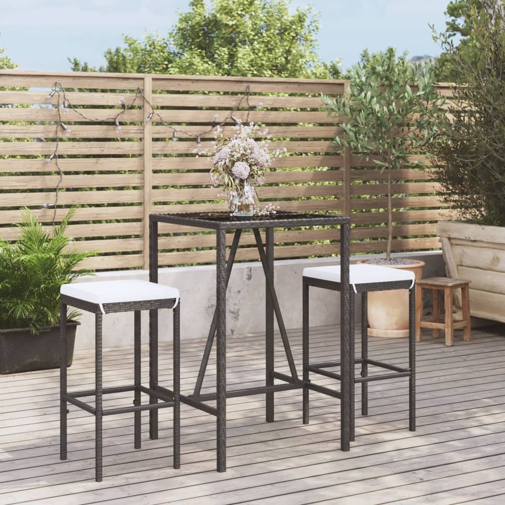 Set Mobilier De Grădină Cu Perne, 11 Piese, , Poliratan