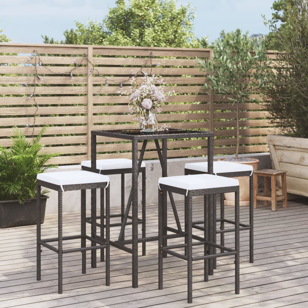 Set Mobilier De Grădină Cu Perne, 11 Piese, , Poliratan