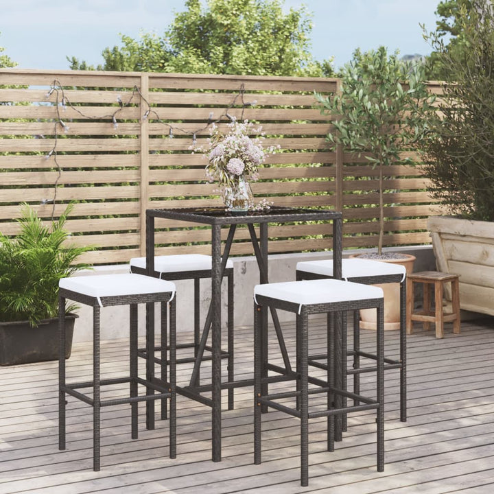 Set Mobilier De Grădină Cu Perne, 11 Piese, , Poliratan